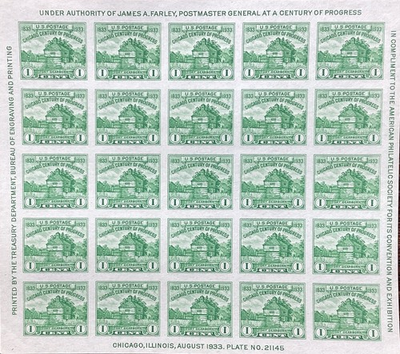 #ad Farley Souvinier Sheet Restoration of Fort Dearborn SC# 730 MNH $9.99