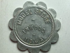 Inwood Iowa Model Store 50c Token