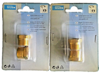 4 X GüDe Reduziernippel ½“ Ag X 3/8“ Ig Gewindenippel Messing Druckluft - 41050