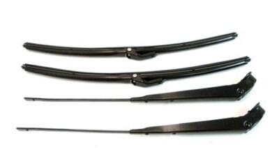 1964-1972 GM Windshield Wiper Arms and Blades Kit - Black, Check Fitment