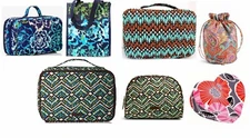 NWT VERA BRADLEY COSMETIC BAGS, TRAVEL COSMETIC & JEWELRY CASES-REDUCED PRICES!!