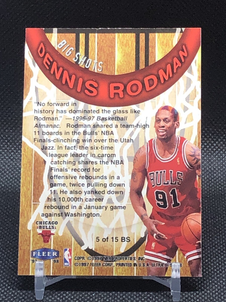 1997 Fleer Ultra Big Shots No 5 of 15 BS Dennis Rodman embossed | eBay