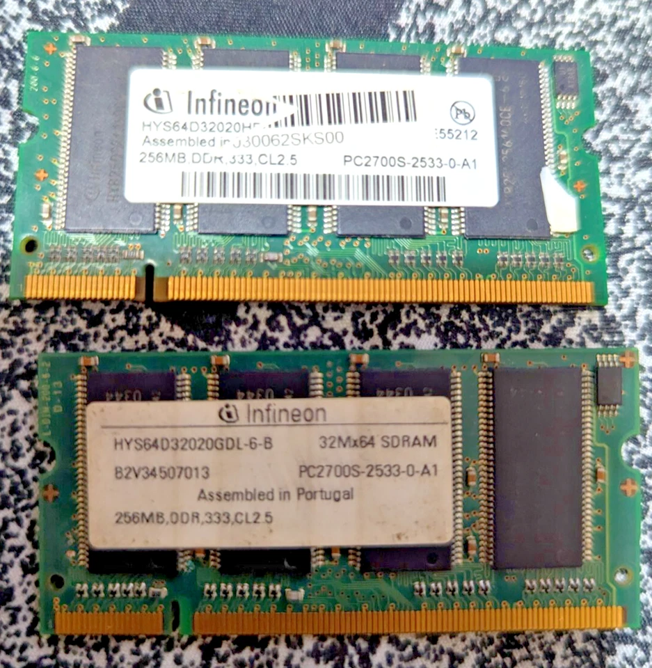2 x 256MB DDR 333MHz CL2.5 SODIMM PC2700S Memory - Image 3 of 4