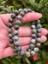 Grade A African Turquoise Bead Bracelet 8mm,Genuine African Turquoise Bracelet