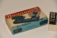 Vintage Dominoes by Halsam No. 920 Double Nine 9 w/ 55 Pieces