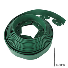 Flexible Garden Border Edging for Lawns Paths 10-50 Metres with Plastic Stakes