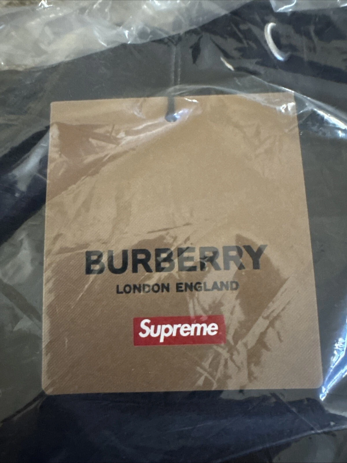 Felpa con cappuccio Supreme X Burberry nera taglia media nuova con etichetta scatola logo nuova