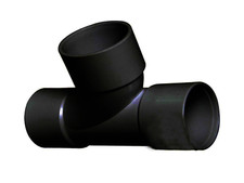 Floplast WS24BL 50mm (55mm) ABS Solvent Weld Waste - Tee - Black