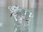 Swarovski Figure Crystal 261925 Grizzly Bear With Fish 5.5 Cm Top Condition
