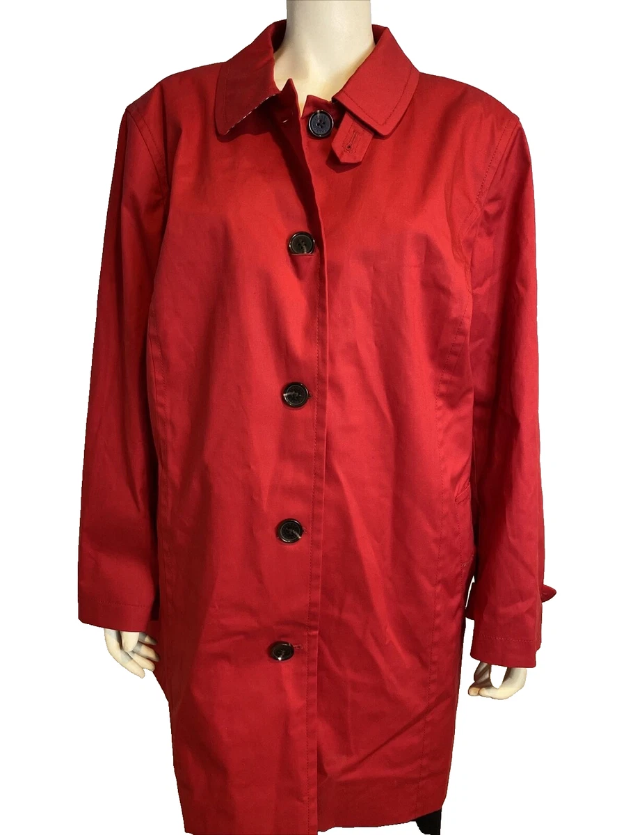 Talbots Plus Petite Red Rain Coat Size 3Xp