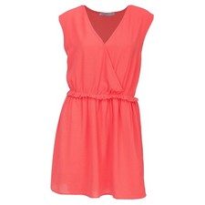 Coral V-Neck Beach Coverup S/M Polyester NWT