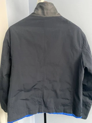 Baldinini mens down quilted reversible nylon leather jacket coat image 5