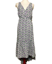 NWT STITCHDROP April Shower High Low Sleeveless Wrap Dress Criss-Cross Back Lrg