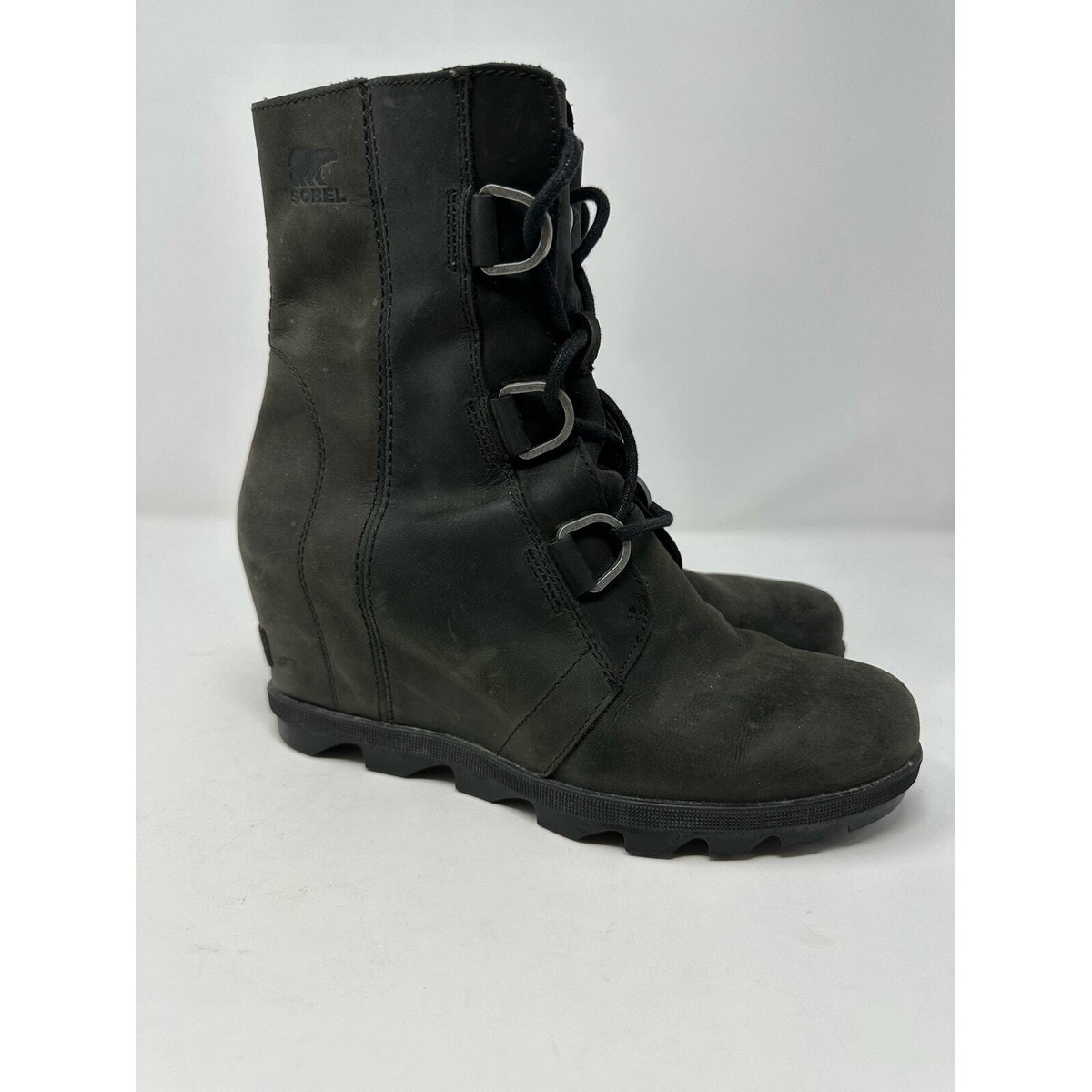 Sorel Joan of Arctic Wedge II Boot Black Women's Combat Grunge