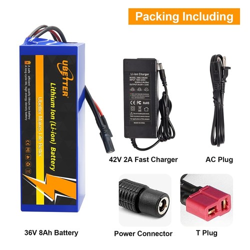 36V 9.8Ah 10S2P Batterie Li-ION Rechargeable Au Lithium-ION