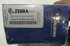 ZEBRA 800015-440 YMCKO Color Ribbon for iSeries Card Printers, 200 Available ￼