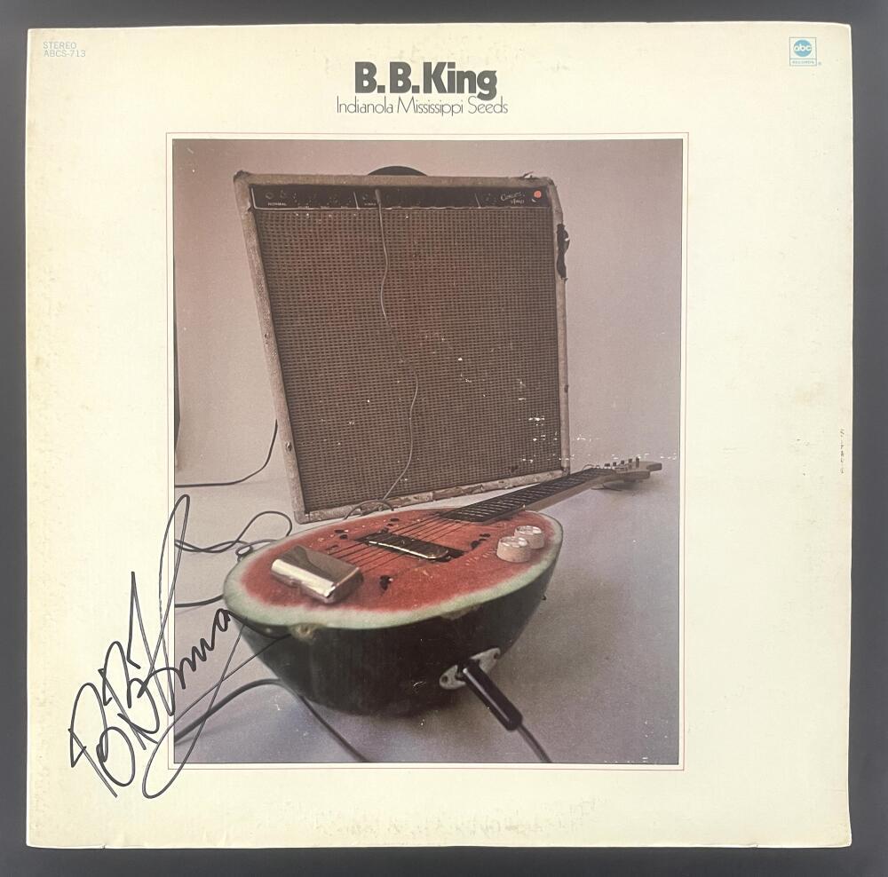 B.B. King Autographed Signed Autograph Album Vinyl Record Indianola Mississippi Seeds Beckett