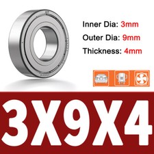 Miniature Ball Bearings Small Seal Micro Mini 1/2/3/4/5/6/7/8/9~12mm Inner Dia