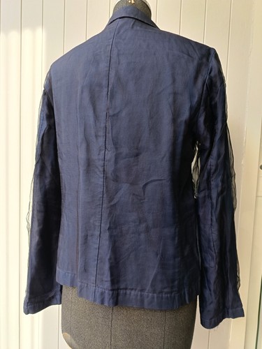 Comme des garcons Tricot Japan AD1999 90s vtg navy blue blazer coat jacket - Picture 10 of 24