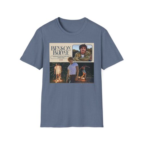 Benson Boone Fireworks and Roller Blades tour Unisex Softstyle T-Shirt - Picture 1 of 19