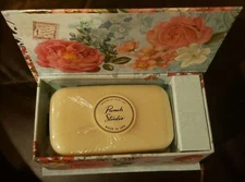PUNCH STUDIO Rose 4oz. Bar Soap In Keepsake Music Box-Strauss' Blue Danube Waltz