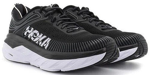 Hoka One One Bondi 6 Shoes Mens Size 10.5 Black White Cushioned