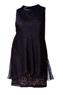 spider web lace dress 1920S Navy Blue Rayon & Silk Spider Web Lace Dress