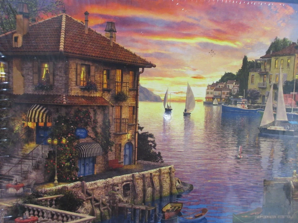 NEW NIP 1000 Piece PUZZLE by Eurographics MEDITERRANEAN HARBOR - Dominic Davison - Image 3 of 3