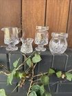 4 Vintage Waterford Crystal Creamer /Honey Jam /Jelly /Jar /Toothpicks Etc
