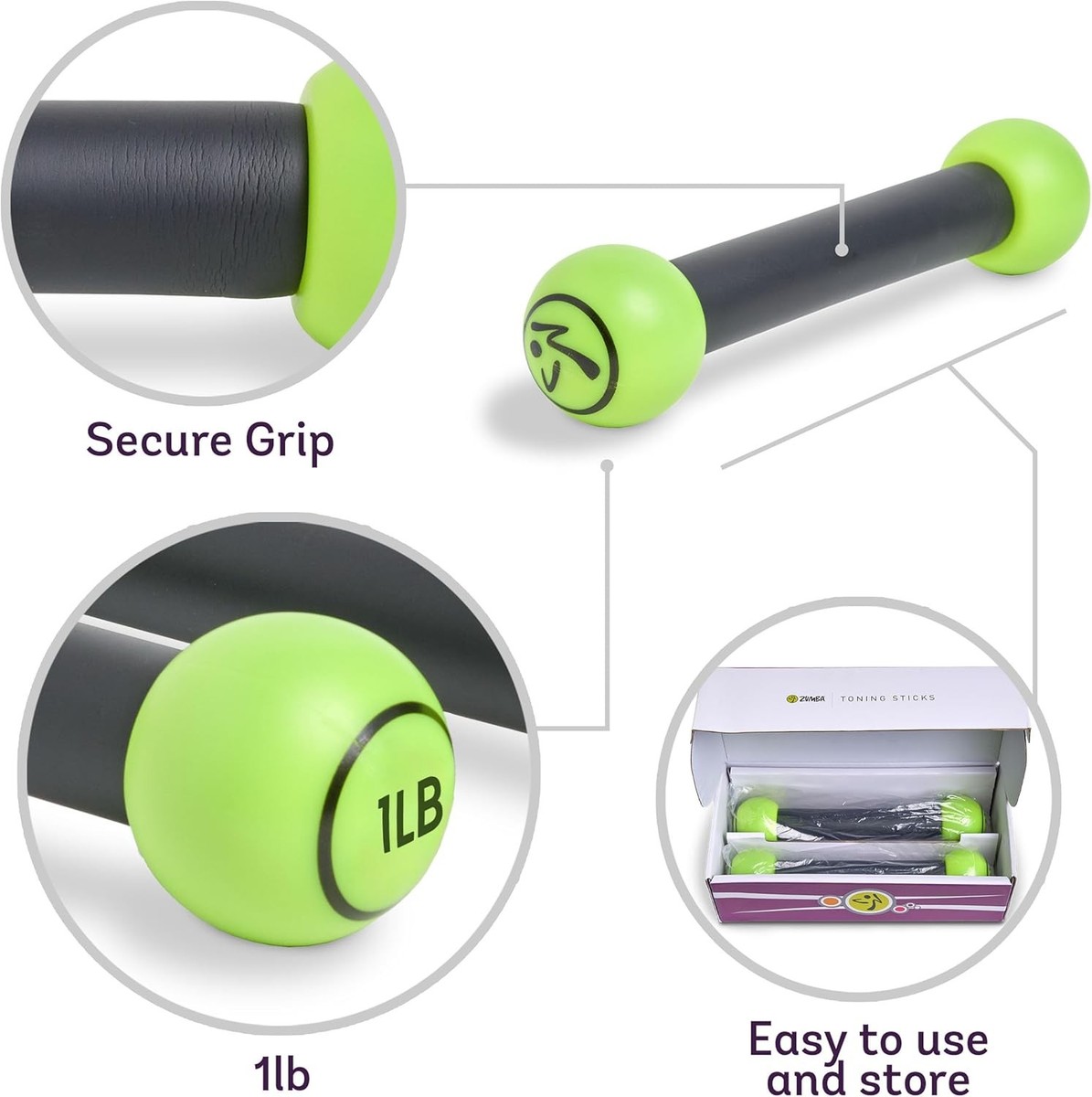 Sand-Filled Weighted Traditional Zumba Workout Toning Sticks