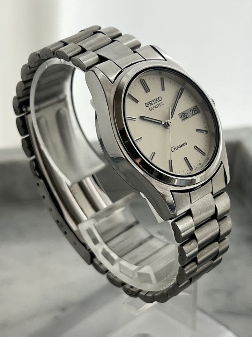 SEIKO セイコー CHRONOS クロノス 8123-6310 稼働 Seiko Chronos 8123-6310 Analog Quartz Men New Battery Daydate Qz