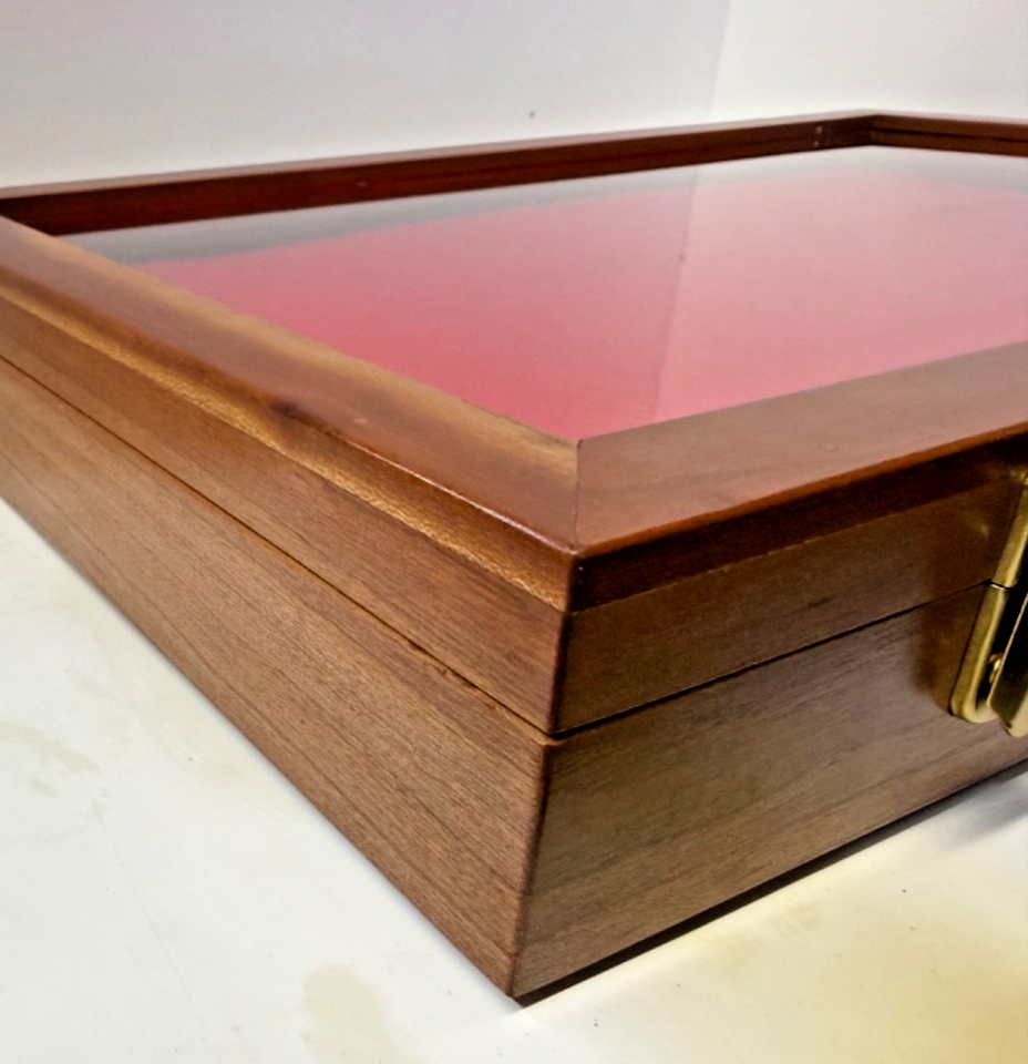 Display Case; Custom Mahogany Handgun Case | eBay