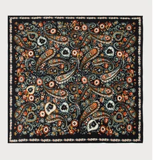 70% Cashmere 30% Silk Bandana Scarf Shawl 70X70cm cashew Print Neckerchief Wrap