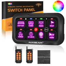 Auxbeam 8 Gang Rc-800 Rgb Switch Panel Ralay Remote Control For Gmc Sierra 1500