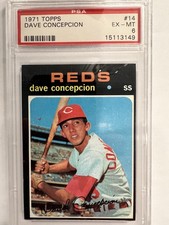 Topps 1971 #14 Rookie Dave Concepcion Reds PSA 6 Baseball Card MLB