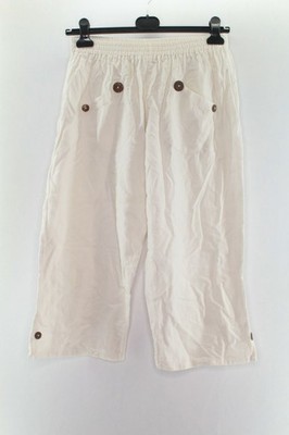Who & Why Damen Hose Gr. XXL Caprihose Weiß Baumwolle #AG-47