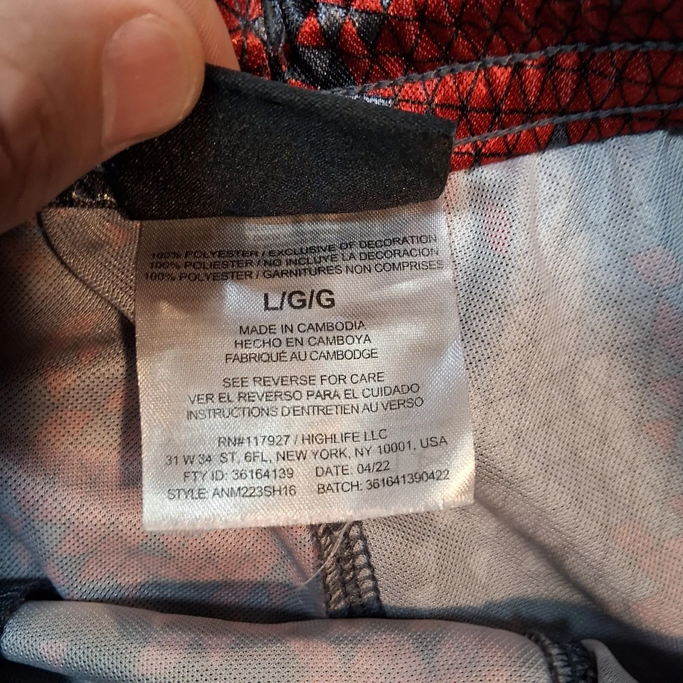 AND1 Pantalones Cortos Baloncesto Hombre Grande Cordón Patrón Abstracto Foto 3 de 4