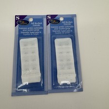 Lot of 2 Prym Dritz Bra Back Extenders White 1 1/4" Sewing Trim Lingerie NOS