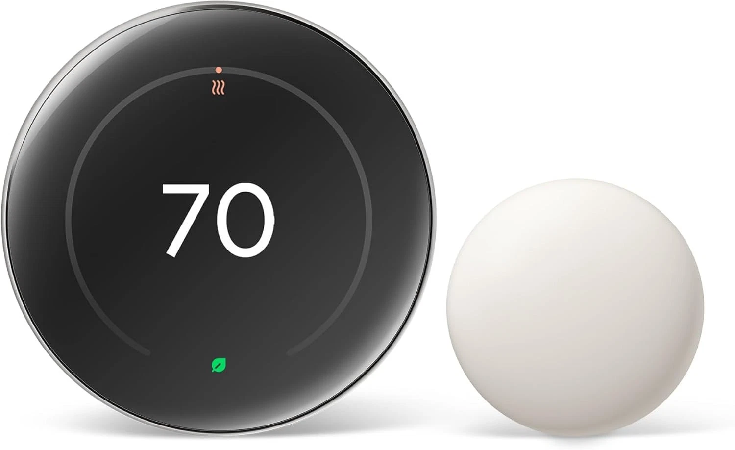 Google Nest Learning Thermostat (4th gen) + Temperature Sensor (2nd Gen) Silver™