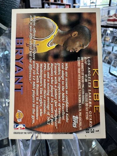1996-97 Topps Kobe Bryant #138  Rookie (See Photos For Condition Details) - Picture 2 of 11