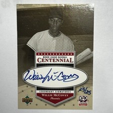 2001 Upper Deck Minors Centennial Legendary  Auto Willie McCovey 25/25 Free Ship