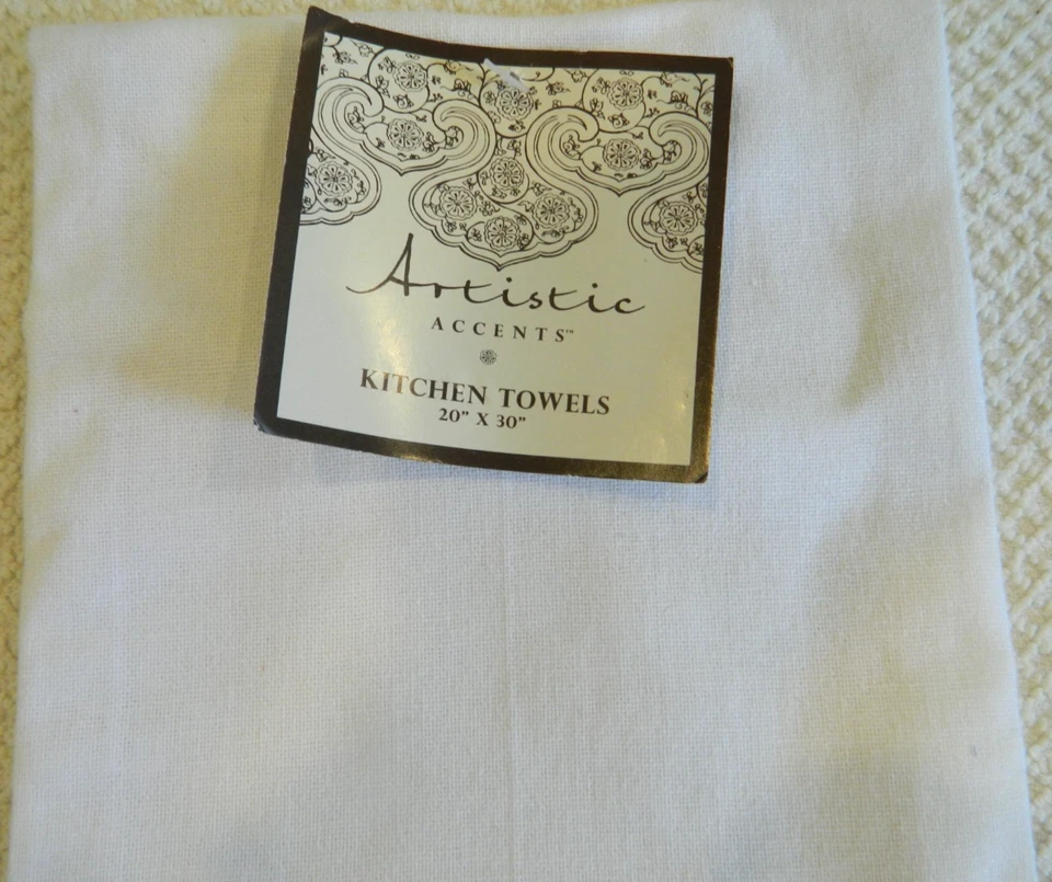 JUEGO DE 2 TOALLAS DE COCINA ACENTOS ARTÍSTICOS NUEVAS CON ETIQUETAS 100% ALGODÓN MCM MARTINI Cócteles Foto 4 de 4