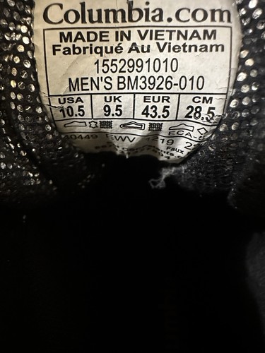 Columbia Woodburn II Black Omni Heat Waterproof Mens Us10.5 Uk9.5 Eur43.5 No Box - Picture 8 of 12