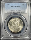 1947-P Walking Liberty Half Dollar 50c PCGS MS64 Uncirculated