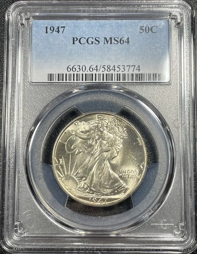 1947-P Walking Liberty Half Dollar 50c PCGS MS64 Uncirculated