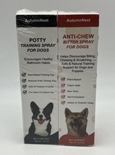 AutumnNest Dog Potty Training Spray Anti Chew Bitter Spray 2-Pack Lot 5oz