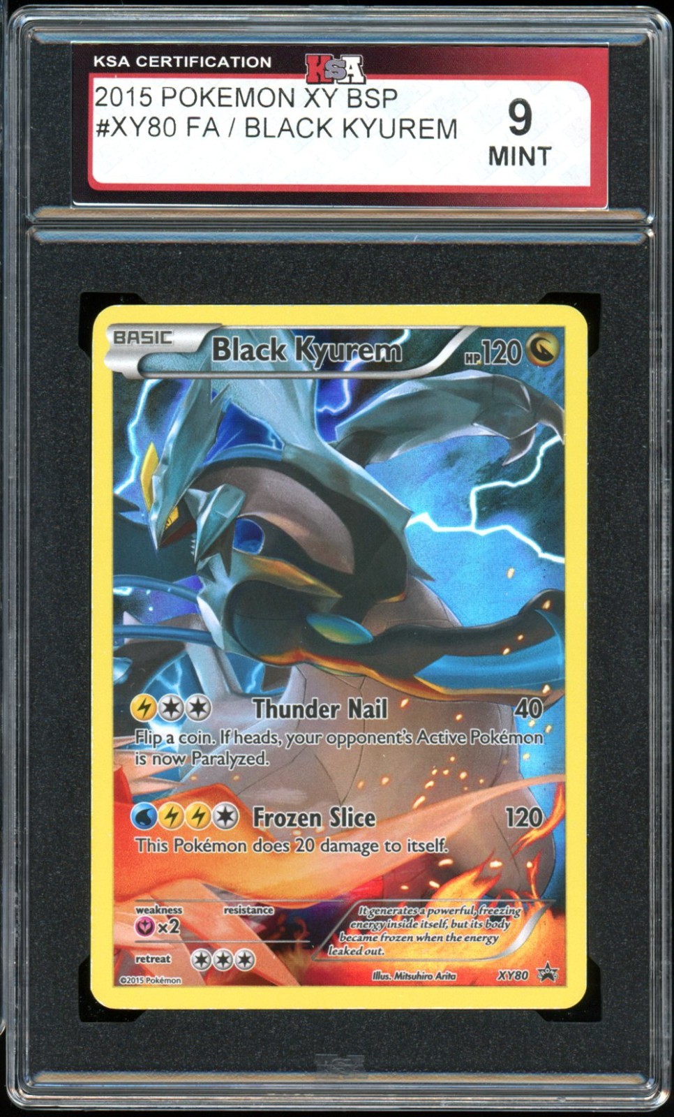 2015 Pokemon XY Black Star Promo #XY80 Black Kyurem Full Art KSA 9 Mint
