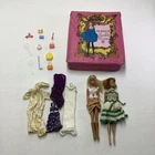 Vintage Mattel World Of Barbie Doll Case Midge Japan Clothes Lot 60s Playset