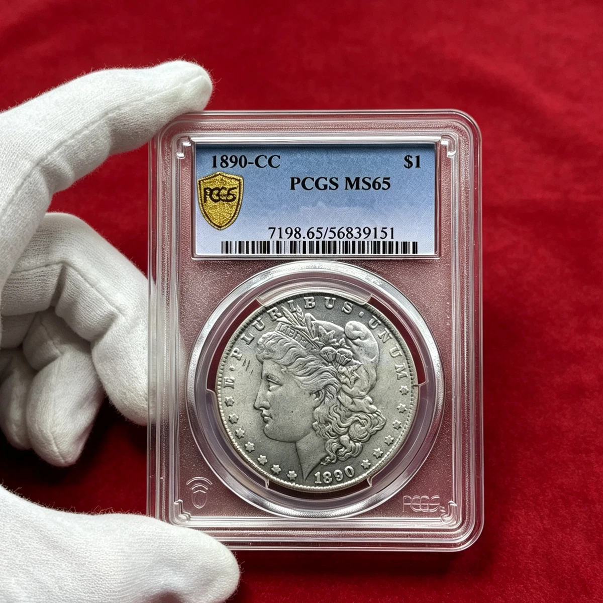 PCGS Certified MS 65 Graded 1890 Year Morgan US Dollars (1878-1921