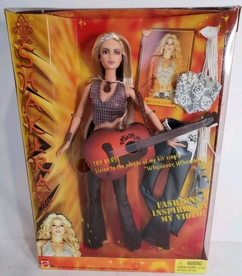 SHAKIRA WHENEVER WHEREVER  BARBIE DOLL 2003 MATTEL B4535 NRFB 
